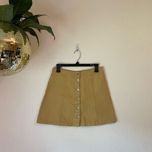 H&M yellow denim skirt, size 6